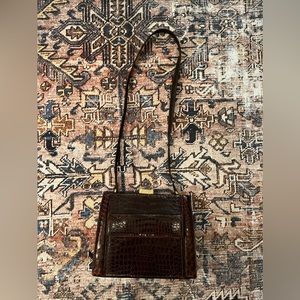 Vintage Brown Crocodile Shoulder Bag